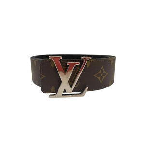 Louis Vuitton Silver LV/Brown Mono Belt